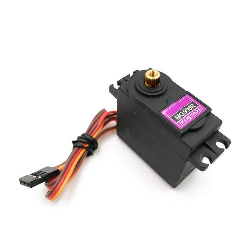 Treedix محرك سيرفو معدني عالي العزم MG996R من تريديكس 2 قطعة للسيارات الذكية والروبوتات والقوارب وطائرات الهليكوبتر RC وتركيبات الذراع الميكانيكية (زاوية التحكم 360)  - Image 3